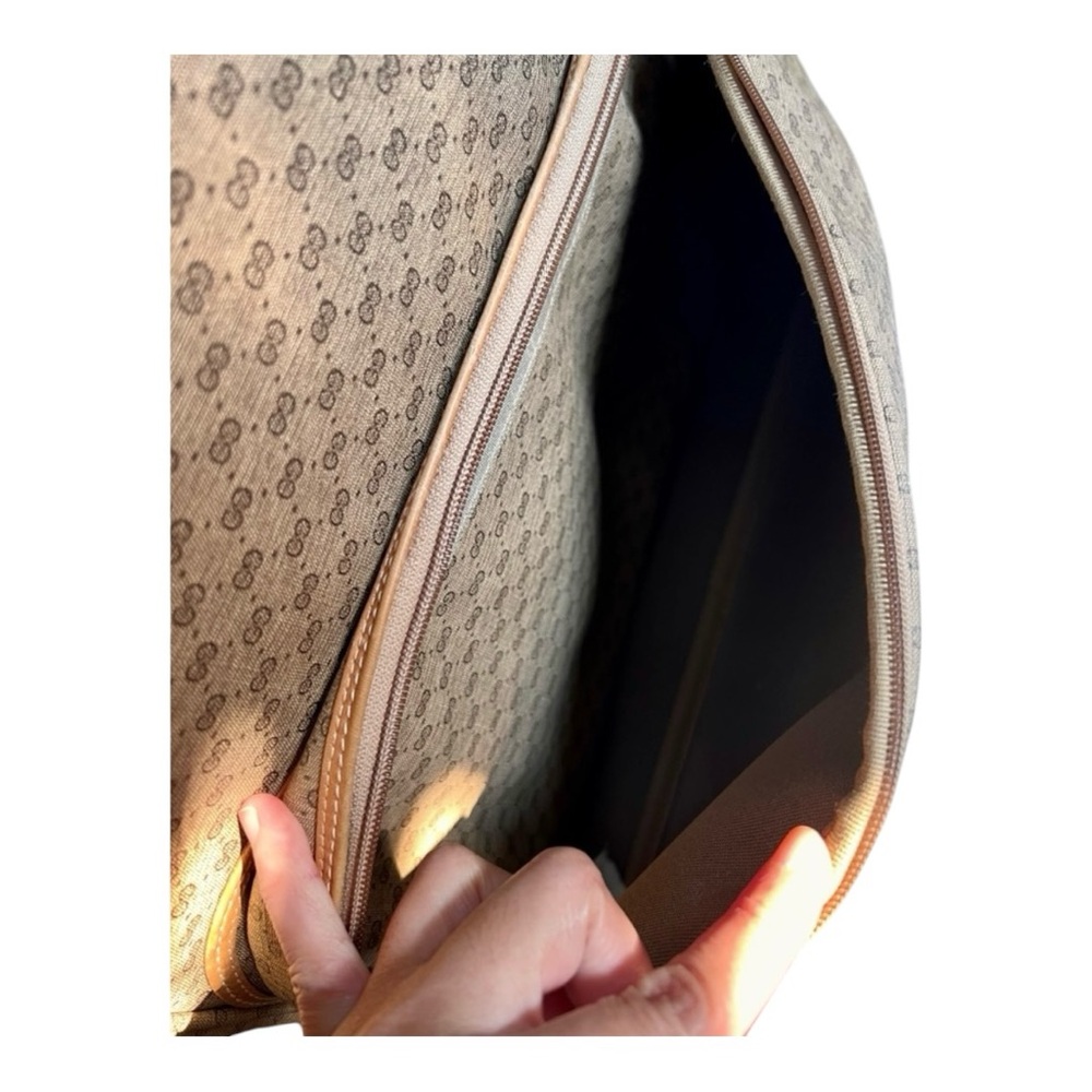 ⚡️SOLD⚡️ GUCCI Authentic Rare Vintage 17” XL Micro GG Canvas Luggage Travel Bag - Picture 10 of 14